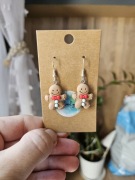 Kolczyki piernik pierniczki  święta Boże Narodzenie gwiazdką 