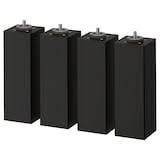 Brennasen Ikea Nogi do mebli bejcowane na czarno x 4 lite drewno 20 cm
