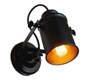 Kinkiet industrialny loft E27 regulowany czarny vintage