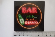 Bar - drink, drank, drunk  -  magnes na lodówkę