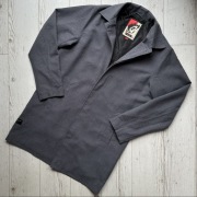 Szary grafitowy jesienny płaszcz męski w kratę cropp casual M