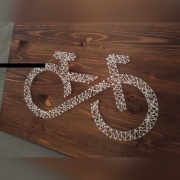 ROWER wykonany metodą string art
