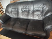 Komplet wypoczynkowy skórzany 