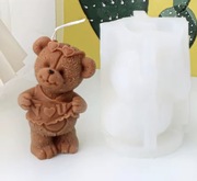 MIŚ w OKULARACH Walentynki forma silikonowa 11*7.5 do odlewów Świec Gipsu 