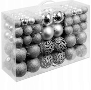 Bombki choinkowe w kolorze szarym 100 sztuk