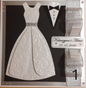 Kartka ręcznie robiona na ślub. Personalizacja.