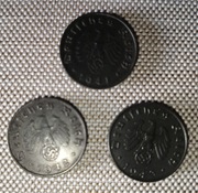 III Rzesza Niemiecka 1933 - 1945 zestaw 10 fening 1940 do 1944