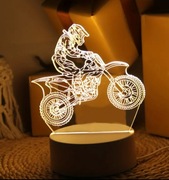 Lampka MOTOCYKL CROSS 3D WHITE/BIAŁY 