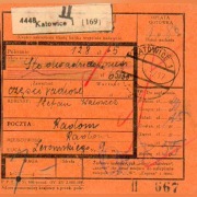 1937 - Katowice 1 - skart paczkowy, F. D80,D88 
