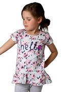 Bluzka Hello z kr. rękawem Kwiaty 116