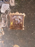 PIĘKNE, STARE DRZWICZKI ŻELIWNE DO PIECA