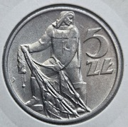 5 złotych "Rybak" 1974 , Mennicza !!! 