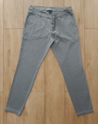 Materiałowe długie spodnie szare Bonprix M/38 L/40