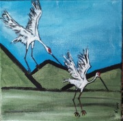 Oryginalny obraz Ptaki