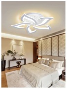 Żyrandol LED Kwiat Lotosu Czarny 5 płatków + Pilot