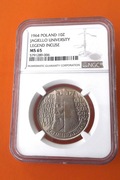 10 zł. 1964 Kazimierz Wielki  NGC MS65