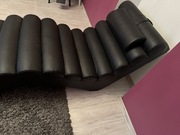 Szezlong / leżanka relaksacyjna ekoskóra czarna 