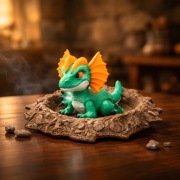 Uroczy Baby Dilofozaur w Jajku – Ruchoma Figurka Art-Toy