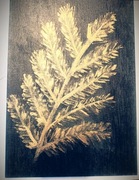 Obraz na płotnie 35x22 cm czarno złoty