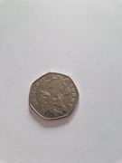 Moneta Wielka Brytania 2017 50 pensów Benjamin Bunny