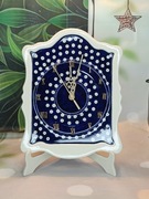 Zegar  ceramiczny ścienny wiszący Bolesławiec ceramika Z.C. Bolesławiec