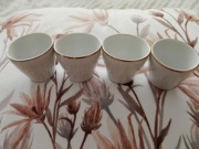 Bareuther Waldsassen Bavaria zestaw 3 porcelanowych białych miseczek 