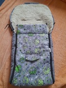 Szary śpiworek ocieplacz do wózka dziecięcego z ciepłym środkiem Edisa