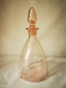 Karafka z korkiem, kolor łososiowy, karafka na wino