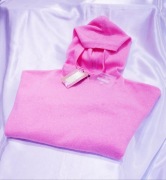 ZWILLINGSHERZ sweter bluza L z kapturem kaszmir różowa guess marni celine