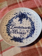 Ozdobny talerz  signature Graf von Henneberg 1777 Zwiebelmarkt Weimar 