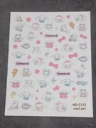 Naklejki na paznokcie samoprzylepne sanrio cinnamoroll 