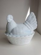 Szklana duża kura Ząbkowice 21 cm