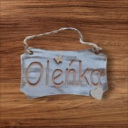 Tabliczka imienna 12cmx7cm "Oleńka"