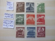 9szt. znaczki pełna seria Mi 751 Niemcy 1940r.ZAMKI BUDYNKI Rzesza czyste**