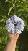 Gumka do włosów typu scrunchie kwiatki M | Bawełna ozdoba akcesoria