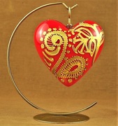 SERCE OZDOBA ARTYSTYCZNE RĘKODZIEŁO (4S12) 12 CM