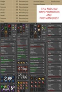 TIBIANTIS Ancestra: 37 knight 23 druid 15 rookstayer + 2x PACC 5x runemaker