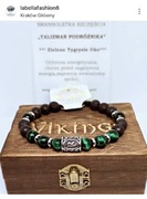 BRANSOLETKA RUNA RAIDO STAL SZLACHETNA 316L TYGRYSIE OKO PUDEŁKO GRATIS 