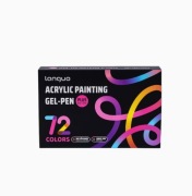 Zestaw 72 Długopisów Żelowych Akrylowych Languo PLUS 1.0mm NOWE Zafoliowane