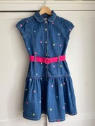 GYMBOREE Sukienka jeansowa w kwiatki dla dziewczynki (10)