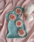 Talerz z gipsu polimerowego KRÓLIK kolor miętowy