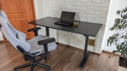 Ergonomiczne Gamingowe Biurko regulowane elektrycznie Czarny 138x68cm
