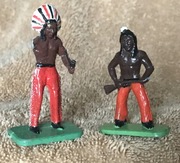 Żołnierzyki PRL kioskowce  Figurki Indianie (2 szt.)