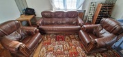 Sprzedam komplet skórzanych mebli: kanapa i dwa fotele