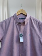 Koszula męska w drobną popitkę z krótkim rękawem EASY r. L