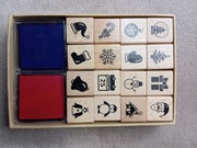 Stemple drewniane z tuszem