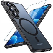 Etui Magnetyczne Matowe CZARNE do Samsung S26 Ultra|do MagSafe TRWAŁE Szkło