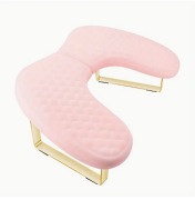 Podłokietnik poduszka do manicure, wzór motyla, miękki różowy, złote nogi