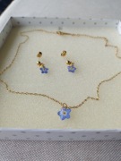 Zestaw biżuterii z żywicy uv i stali nierdzewnej 