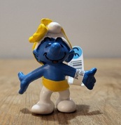Schleich smerf smurf z kokardą prezent figurka model wycofany z 2007 r.